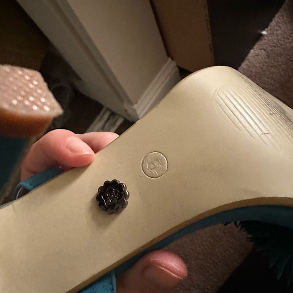 Daisy Street Blue Heels - Picture 6 of 7